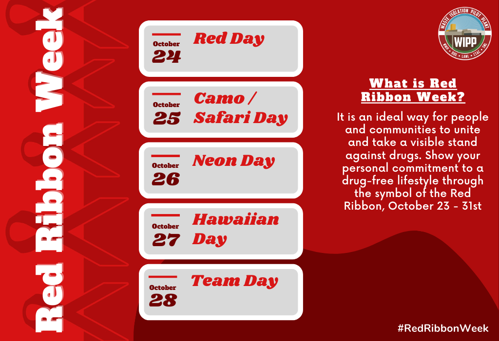 Red Ribbon Week Calendar